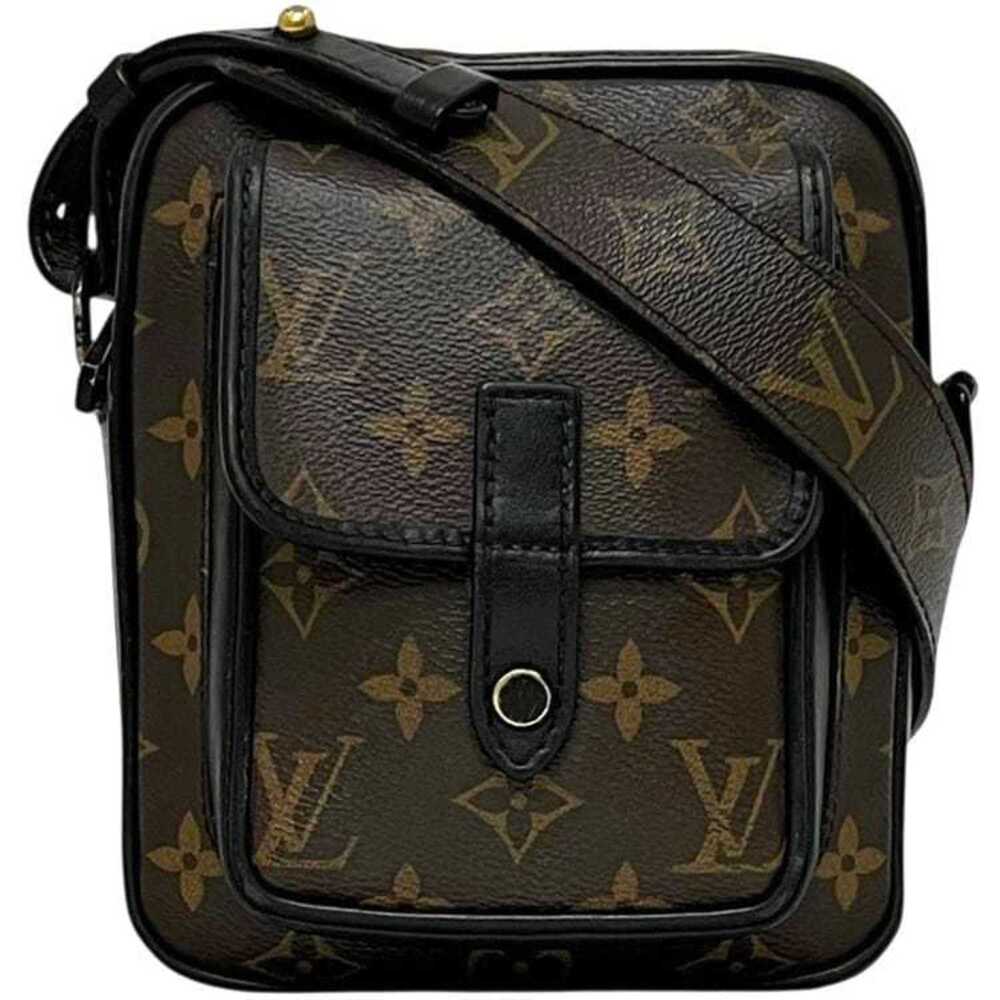 LOUIS VUITTON Authentic Black Monogram Leather Love Shoulder Bag